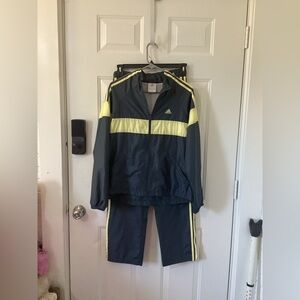 Vintage Adidas Yellow and Gray Tracksuit